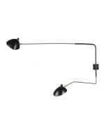 Serge Mouille Contemporary | wandlamp 2-arm zwart