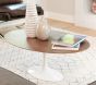Eero Saarinen Tabella del tulipano | tavolino da caffè Oval Top noce Base bianca