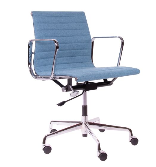 Chaise de bureau Miller EA117 hopsack bleu clair