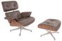 ea670 walnut shell polished base leather grey