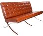 Rohe Barcelona Pavillion 2-Sitzer Sofa Leder cognac
