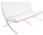Rohe Barcelona Pavillion 2-Sitzer Sofa Leder weiß