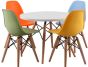 Eames CTW barnbord runt vitt - set