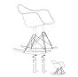 Dibujo de construcción de la mecedora Eames RAR