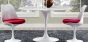 Eero Saarinen Tabella del tulipano | tavolo da pranzo 100 centimetri Piano in marmo bianco Base bianco