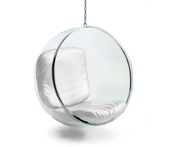 Eero Aarnio Bubble Stuhlkissen silber