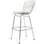 Bertoia barstool 102cm white cushion