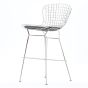 Bertoia barstool black cushion