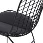 Bertoia dining chair black frame black cushion
