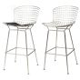 Bertoia barstool white cushion