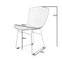 afmetingen Bertoia eetkamerstoel