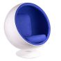 Eero Aarnio Ball Chair wit - donkerblauw