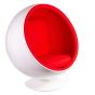 Eero Aarnio Ball Chair wit - rood