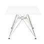 Table junior carrée Eames CTR blanche - face