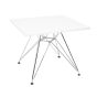 Table d'appoint carrée Eames CTR junior blanche