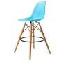 Stołek Eames DSW PP neonowy niebieski