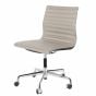 Chaise de bureau Eames EA105 sur roulettes en cuir gris