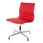 Chaise de conférence Eames EA105 sur patins cuir rouge