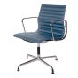 Krzesło konferencyjne Eames EA108 skóra niebieska