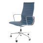 Eames Officechair EA119 leer blauw - vooraanzicht