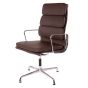 Eames conferentiestoel EA208 hoge rugleuning leer bruin