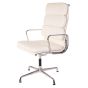 Eames conferentiestoel EA208 hoge rugleuning leer crème