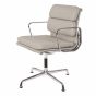 Eames konferansestol EA208 i grått skinn