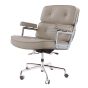 Chaise de bureau Eames ES104 cuir gris clair