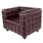 Josef Hoffman Kubus Chair | lounge stoel bruin