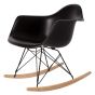 Silla mecedora Eames RAR Base negra PP negra