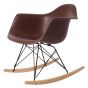 Silla mecedora Eames RAR Base negra PP marrón