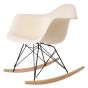 Silla mecedora Eames RAR Base negra PP crema