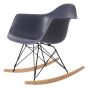 Silla mecedora Eames RAR Base negra PP gris oscuro