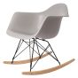 Silla mecedora Eames RAR Base negra PP gris claro