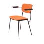 Fauteuil de collège cadre noir orange