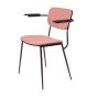 Fauteuil de collège cadre noir rose clair