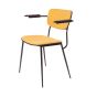 Fauteuil de collège cadre noir jaune