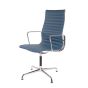 Krzesło konferencyjne Eames EA109 skóra niebieska