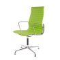 Krzesło konferencyjne Eames EA109 skóra zielona