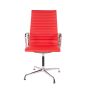 Krzesło konferencyjne Eames EA109 skóra czerwona - przód