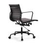 Eames EA117 | bureaustoel Leder zwart frame zwart