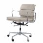 Chaise de bureau Eames EA217 en cuir gris