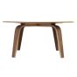 Mesa de centro Eames CTW en nogal (vista lateral)