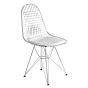 Chaise de salle à manger Eames DKR coussin ivoire