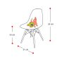 dimensions chaise enfant Eames DSW Junior