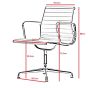 Afmetingen Eames conferentiestoel EA108 mesh