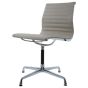 Chaise de conférence Eames EA105 sur patins cuir gris