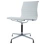 Chaise de conférence Eames EA105 sur patins cuir blanc