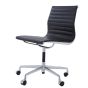 Chaise de bureau Eames EA105 sur roulettes cuir noir
