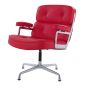 Chaise de conférence Eames ES108 en cuir rouge